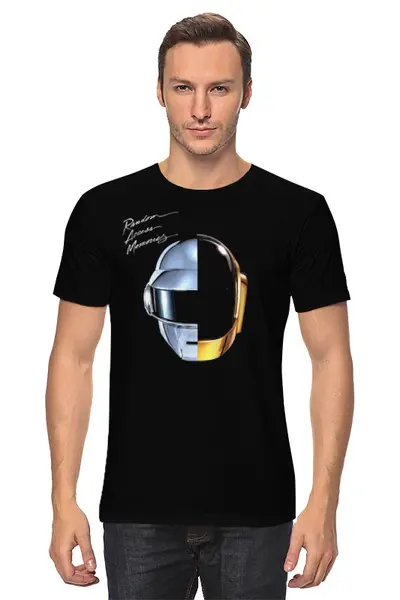 Заказать мужскую футболку в Москве. Футболка классическая Daft Punk - Random Access Memories от KinoArt - готовые дизайны и нанесение принтов.