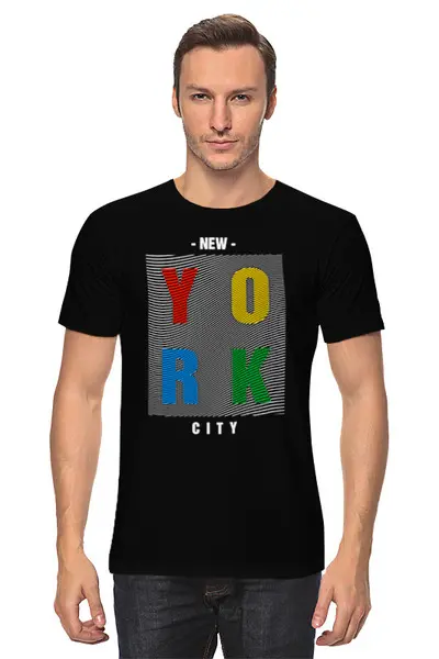 Заказать мужскую футболку в Москве. Футболка классическая New York City от balden - готовые дизайны и нанесение принтов.
