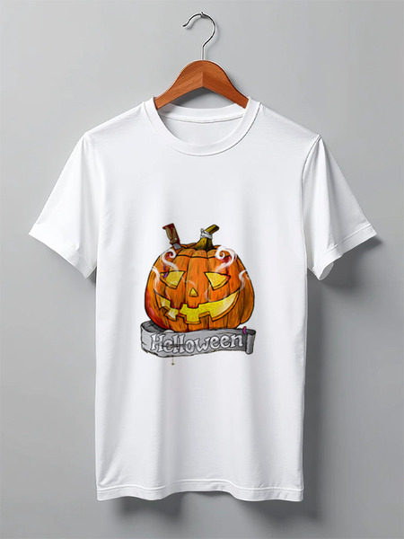 Заказать мужскую футболку в Москве. Футболка классическая Helloween от Антон Величко - готовые дизайны и нанесение принтов.