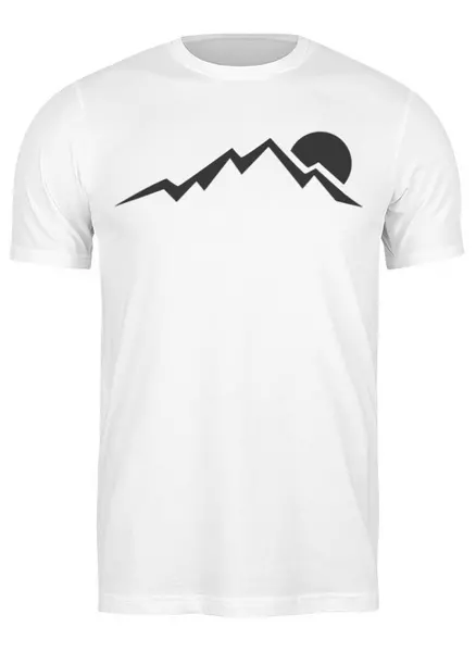 Заказать мужскую футболку в Москве. Футболка классическая Mountains от oneredfoxstore@gmail.com - готовые дизайны и нанесение принтов.