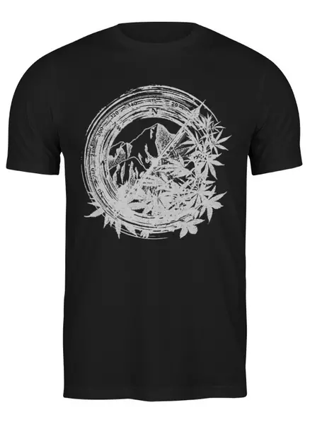 Заказать мужскую футболку в Москве. Футболка классическая Wild Weed от oneredfoxstore@gmail.com - готовые дизайны и нанесение принтов.