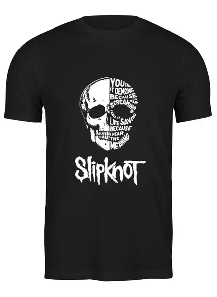 Заказать мужскую футболку в Москве. Футболка классическая Slipknot  от geekbox - готовые дизайны и нанесение принтов.