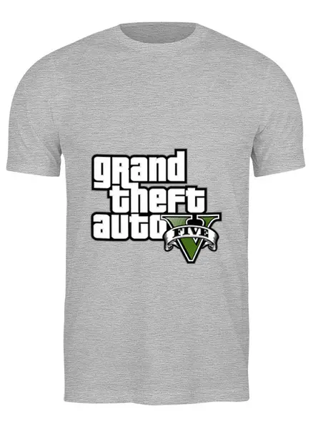 Заказать мужскую футболку в Москве. Футболка классическая Grand Theft Auto 5 от BURNSHIRTS - готовые дизайны и нанесение принтов.