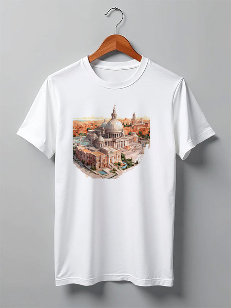 Заказать мужскую футболку в Москве. Футболка классическая  Rome Рим от Александр Серебренников - готовые дизайны и нанесение принтов.