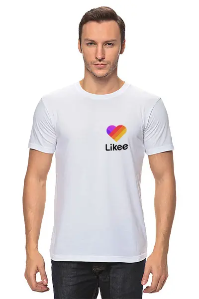 Заказать мужскую футболку в Москве. Футболка классическая Likee  от DESIGNER   - готовые дизайны и нанесение принтов.