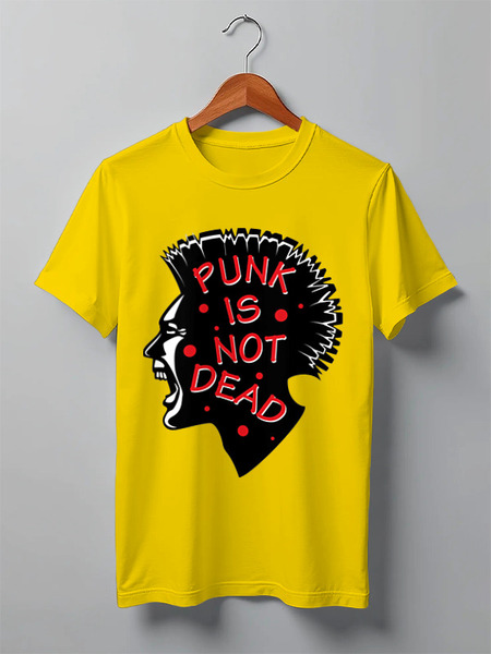 Заказать мужскую футболку в Москве. Футболка классическая PUNK IS NOT DEAD от trend - готовые дизайны и нанесение принтов.