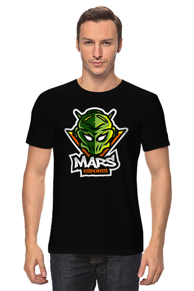 Заказать мужскую футболку в Москве. Футболка классическая Mars esports от skynatural - готовые дизайны и нанесение принтов.
