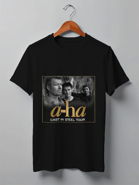 Заказать мужскую футболку в Москве. Футболка классическая a-ha / Cast In Steel Tour от OEX design - готовые дизайны и нанесение принтов.