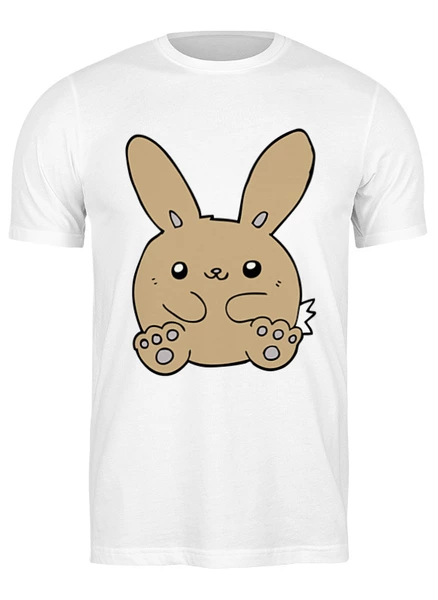 Заказать мужскую футболку в Москве. Футболка классическая Cute Bunny от skynatural - готовые дизайны и нанесение принтов.