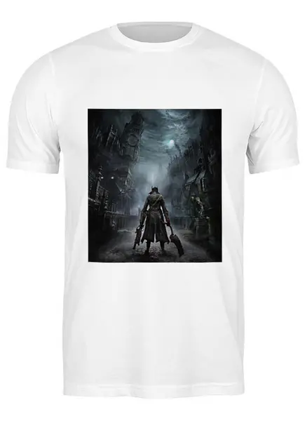 Заказать мужскую футболку в Москве. Футболка классическая Bloodborne от GeekFox  - готовые дизайны и нанесение принтов.