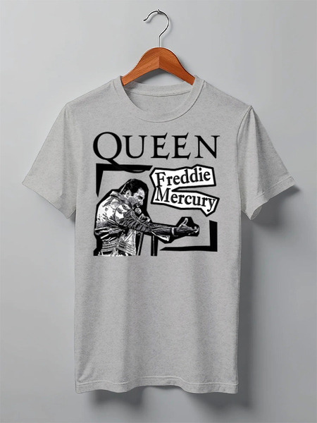 Заказать мужскую футболку в Москве. Футболка классическая Freddie Mercury - Queen от Leichenwagen - готовые дизайны и нанесение принтов.