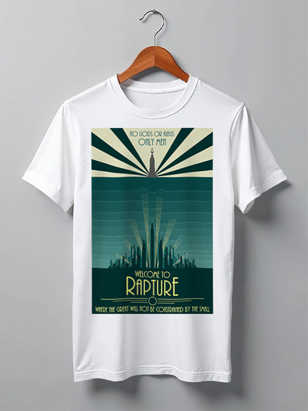 Заказать мужскую футболку в Москве. Футболка классическая Bioshock - Only the Great от priceless - готовые дизайны и нанесение принтов.