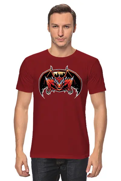 Заказать мужскую футболку в Москве. Футболка классическая Дракон от T-shirt print  - готовые дизайны и нанесение принтов.