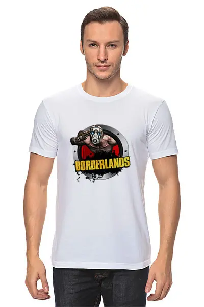 Заказать мужскую футболку в Москве. Футболка классическая Borderlands от THE_NISE  - готовые дизайны и нанесение принтов.