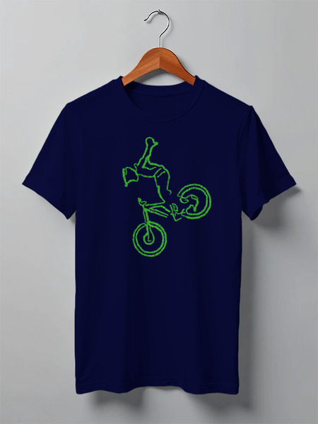 Заказать мужскую футболку в Москве. Футболка классическая Mountain Bike от oneredfoxstore@gmail.com - готовые дизайны и нанесение принтов.