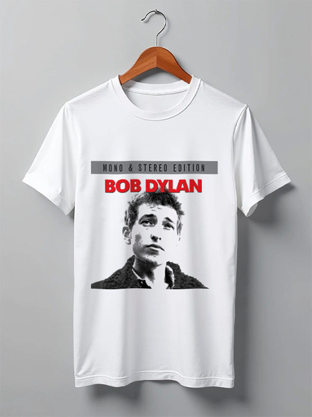 Заказать мужскую футболку в Москве. Футболка классическая Bob Dylan от Fedor - готовые дизайны и нанесение принтов.