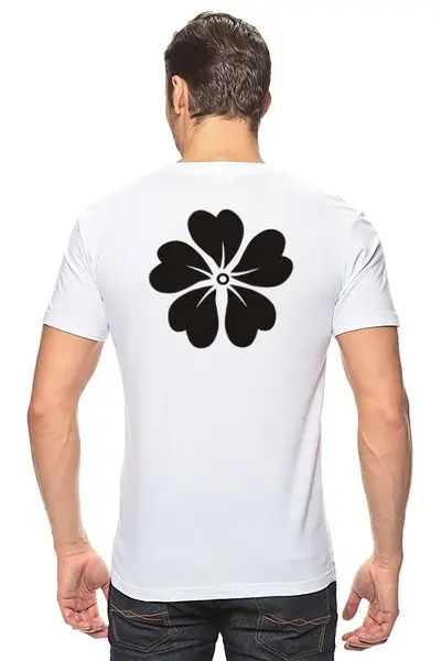 Заказать мужскую футболку в Москве. Футболка классическая черный цветок от nikol - готовые дизайны и нанесение принтов.
