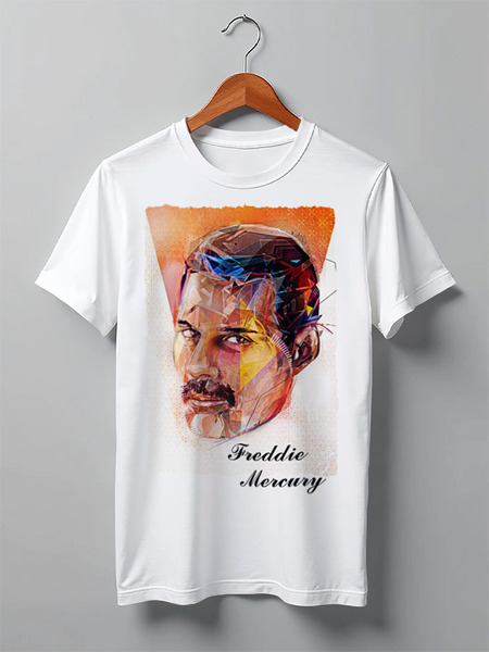 Заказать мужскую футболку в Москве. Футболка классическая Freddie Mercury - Queen от Leichenwagen - готовые дизайны и нанесение принтов.
