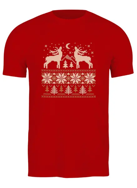 Заказать мужскую футболку в Москве. Футболка классическая Норвежский лес от LunaSolvo - готовые дизайны и нанесение принтов.