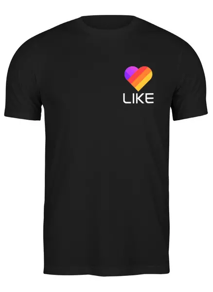 Заказать мужскую футболку в Москве. Футболка классическая Like  от DESIGNER   - готовые дизайны и нанесение принтов.
