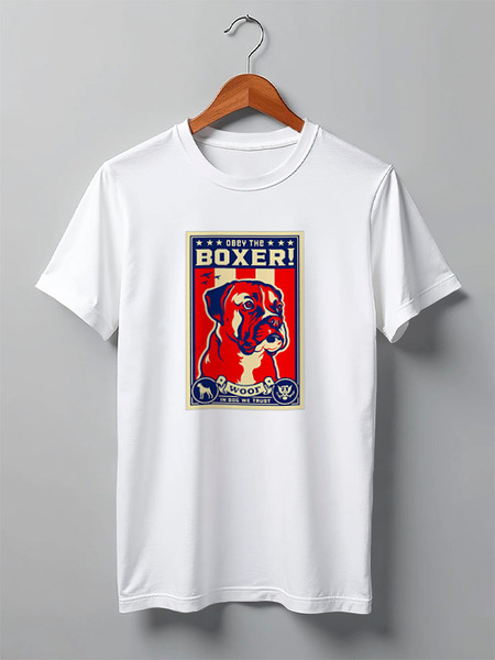 Заказать мужскую футболку в Москве. Футболка классическая Собака: BOXER от Виктор Гришин - готовые дизайны и нанесение принтов.