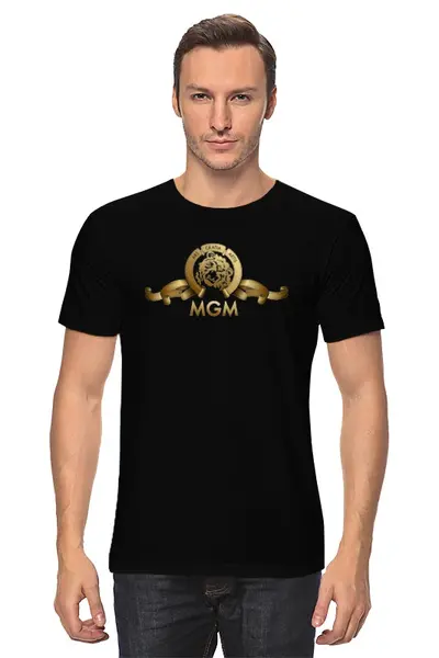 Заказать мужскую футболку в Москве. Футболка классическая Metro-Goldwyn-Mayer / MGM от KinoArt - готовые дизайны и нанесение принтов.