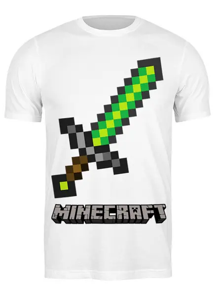 Заказать мужскую футболку в Москве. Футболка классическая MINECRAFT от weeert - готовые дизайны и нанесение принтов.
