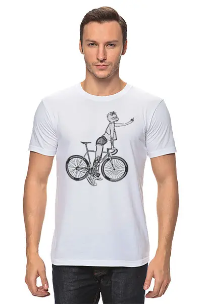 Заказать мужскую футболку в Москве. Футболка классическая Bike Punk  от oneredfoxstore@gmail.com - готовые дизайны и нанесение принтов.