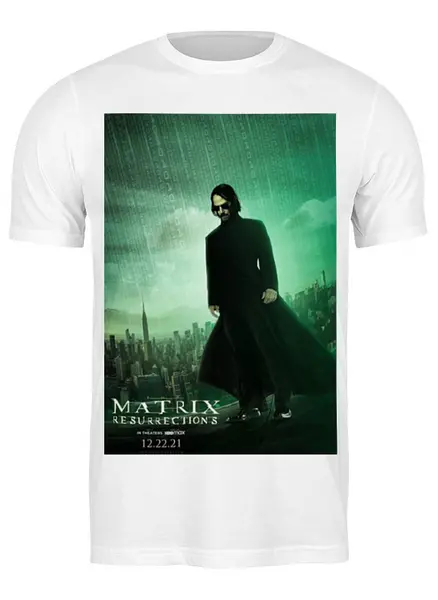 Заказать мужскую футболку в Москве. Футболка классическая Матрица / The Matrix от kino.printio.ru - готовые дизайны и нанесение принтов.
