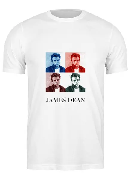 Заказать мужскую футболку в Москве. Футболка классическая Джеймс Дин James Dean от James Dean - готовые дизайны и нанесение принтов.