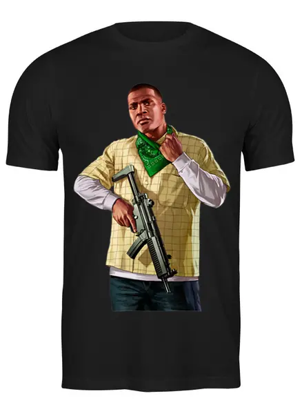 Заказать мужскую футболку в Москве. Футболка классическая Grand Theft Auto (GTA) от BAD OWL - готовые дизайны и нанесение принтов.