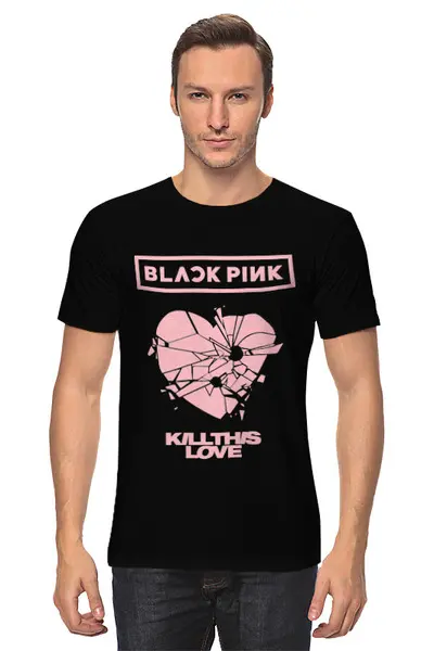 Заказать мужскую футболку в Москве. Футболка классическая BLACKPINK от geekbox - готовые дизайны и нанесение принтов.