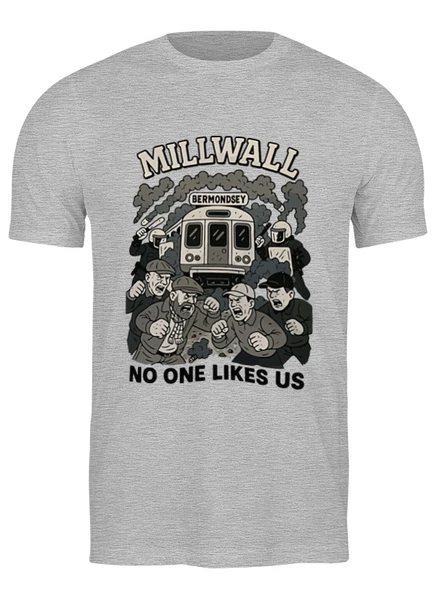 Заказать мужскую футболку в Москве. Футболка классическая Millwall Bermnodsey от Millwall Supporters Club Russia - готовые дизайны и нанесение принтов.