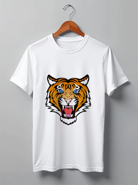 Заказать мужскую футболку в Москве. Футболка классическая Tiger от YellowCloverShop - готовые дизайны и нанесение принтов.
