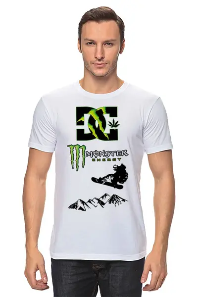 Заказать мужскую футболку в Москве. Футболка классическая Monster Energy от tretstoun@yahoo.com - готовые дизайны и нанесение принтов.