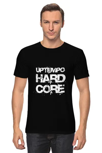 Заказать мужскую футболку в Москве. Футболка классическая Uptempo Hardcore от Uptempo Hardcore - готовые дизайны и нанесение принтов.
