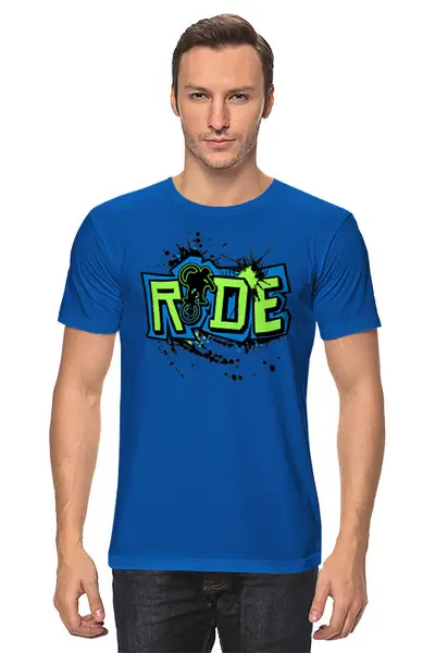 Заказать мужскую футболку в Москве. Футболка классическая Ride Colors от oneredfoxstore@gmail.com - готовые дизайны и нанесение принтов.