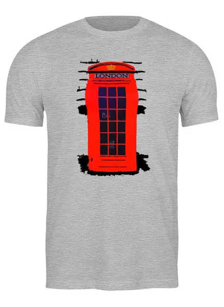 Заказать мужскую футболку в Москве. Футболка классическая London Phone Booth от Leichenwagen - готовые дизайны и нанесение принтов.