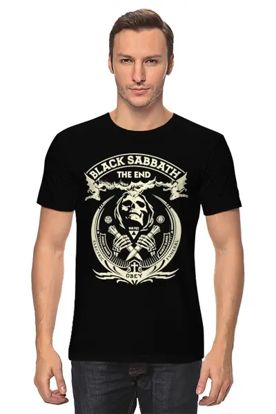 Заказать мужскую футболку в Москве. Футболка классическая Black Sabbath от geekbox - готовые дизайны и нанесение принтов.