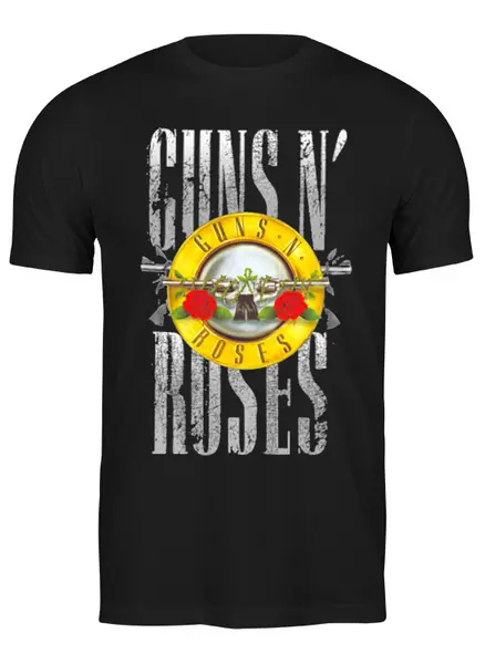Заказать мужскую футболку в Москве. Футболка классическая Guns n' roses от Leichenwagen - готовые дизайны и нанесение принтов.