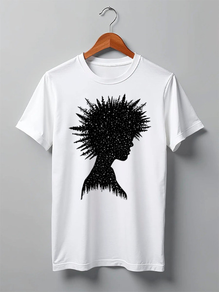 Заказать мужскую футболку в Москве. Футболка классическая Forest от oneredfoxstore@gmail.com - готовые дизайны и нанесение принтов.