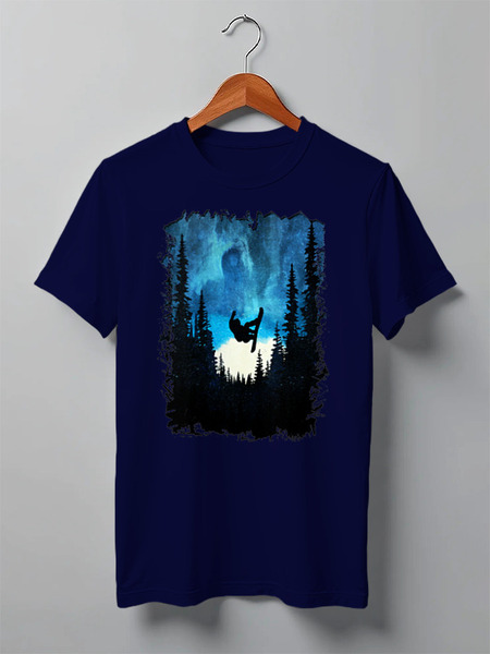 Заказать мужскую футболку в Москве. Футболка классическая Over The Moon от oneredfoxstore@gmail.com - готовые дизайны и нанесение принтов.