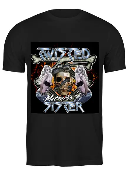 Заказать мужскую футболку в Москве. Футболка классическая Twisted sister от Fedor - готовые дизайны и нанесение принтов.