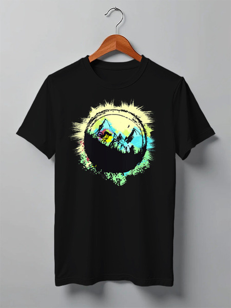 Заказать мужскую футболку в Москве. Футболка классическая Mountain Bike от oneredfoxstore@gmail.com - готовые дизайны и нанесение принтов.
