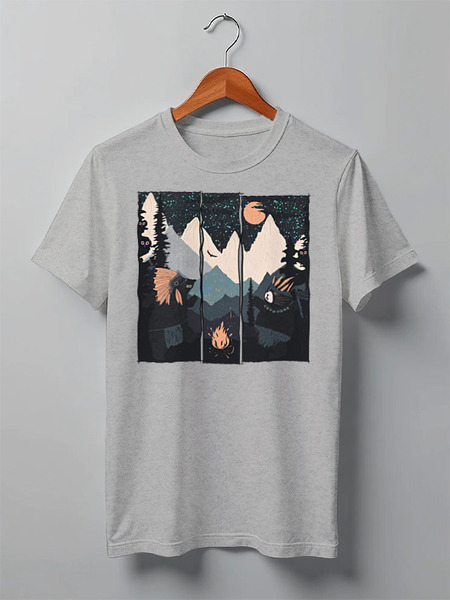 Заказать мужскую футболку в Москве. Футболка классическая Wild Indians от oneredfoxstore@gmail.com - готовые дизайны и нанесение принтов.