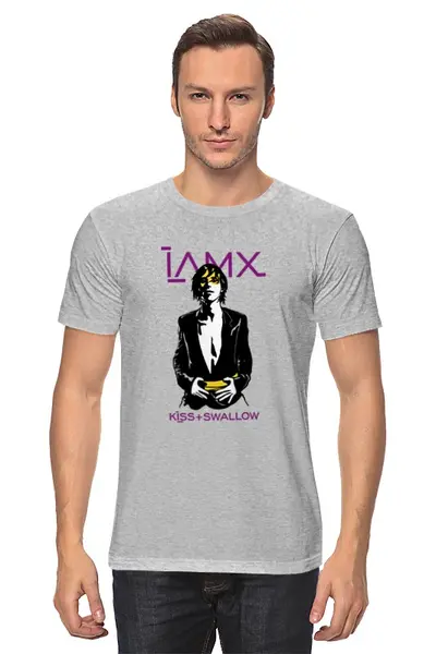 Заказать мужскую футболку в Москве. Футболка классическая IAMX / Kiss And Swallow от OEX design - готовые дизайны и нанесение принтов.