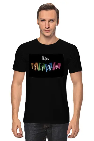 Заказать мужскую футболку в Москве. Футболка классическая "The Beatles" от Fedor - готовые дизайны и нанесение принтов.