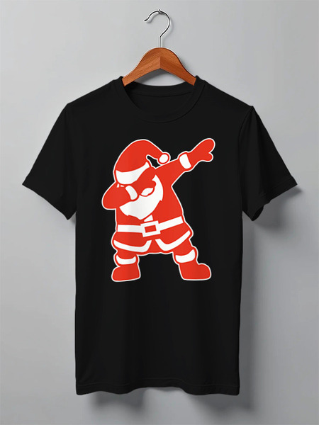 Заказать мужскую футболку в Москве. Футболка классическая Dab Santa от skynatural - готовые дизайны и нанесение принтов.