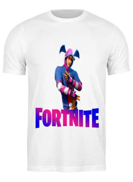 Заказать мужскую футболку в Москве. Футболка классическая Fortnite от  PRO_DESIGN - готовые дизайны и нанесение принтов.