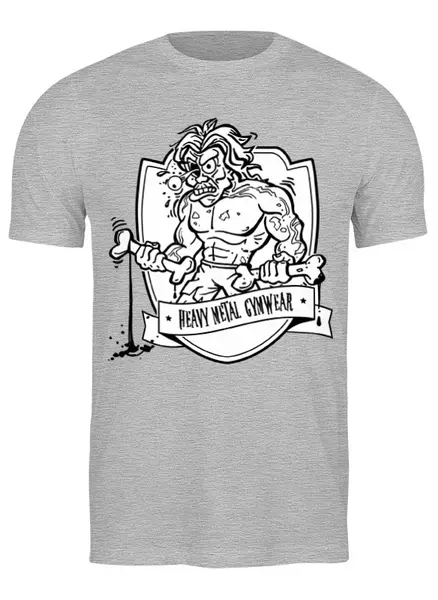 Заказать мужскую футболку в Москве. Футболка классическая Heavy Metal Gymwear от Leichenwagen - готовые дизайны и нанесение принтов.